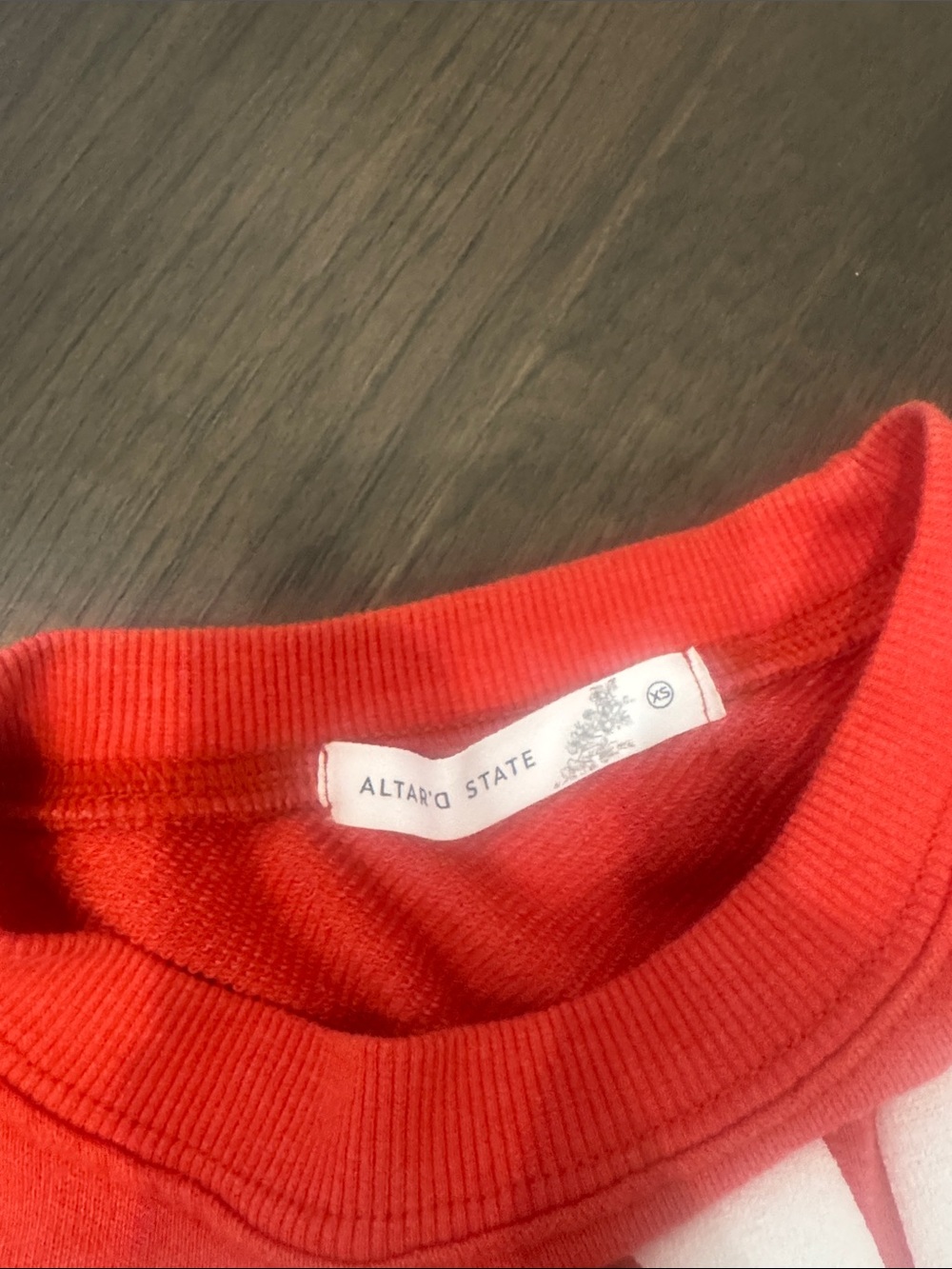 Altar'd State Red Sweatshirt with White Bold Slogan - Picture 2 of 2
